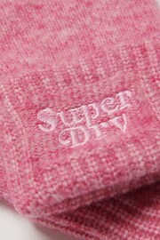 Superdry Pink Rib Knit Gloves - Image 3 of 3