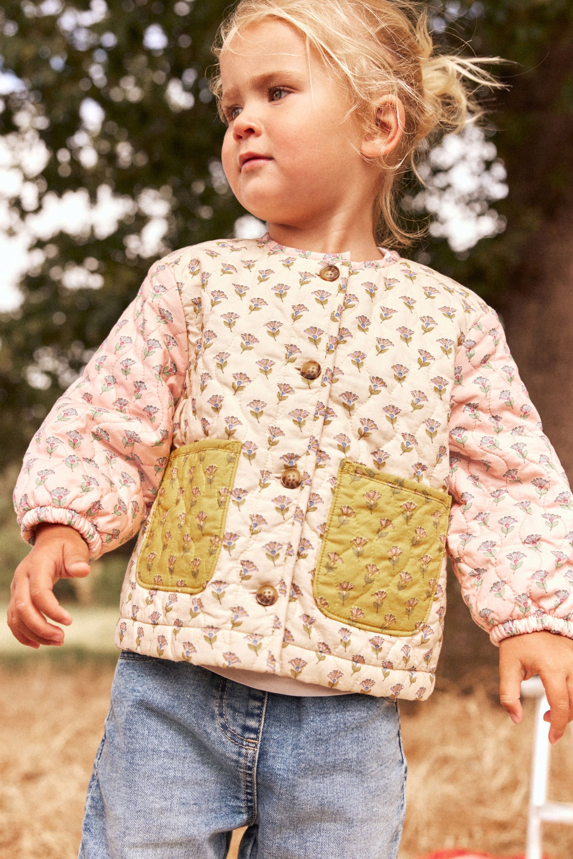 Multi Colourblock Quilted Jacket (3mths-7yrs) - Image 1 of 7