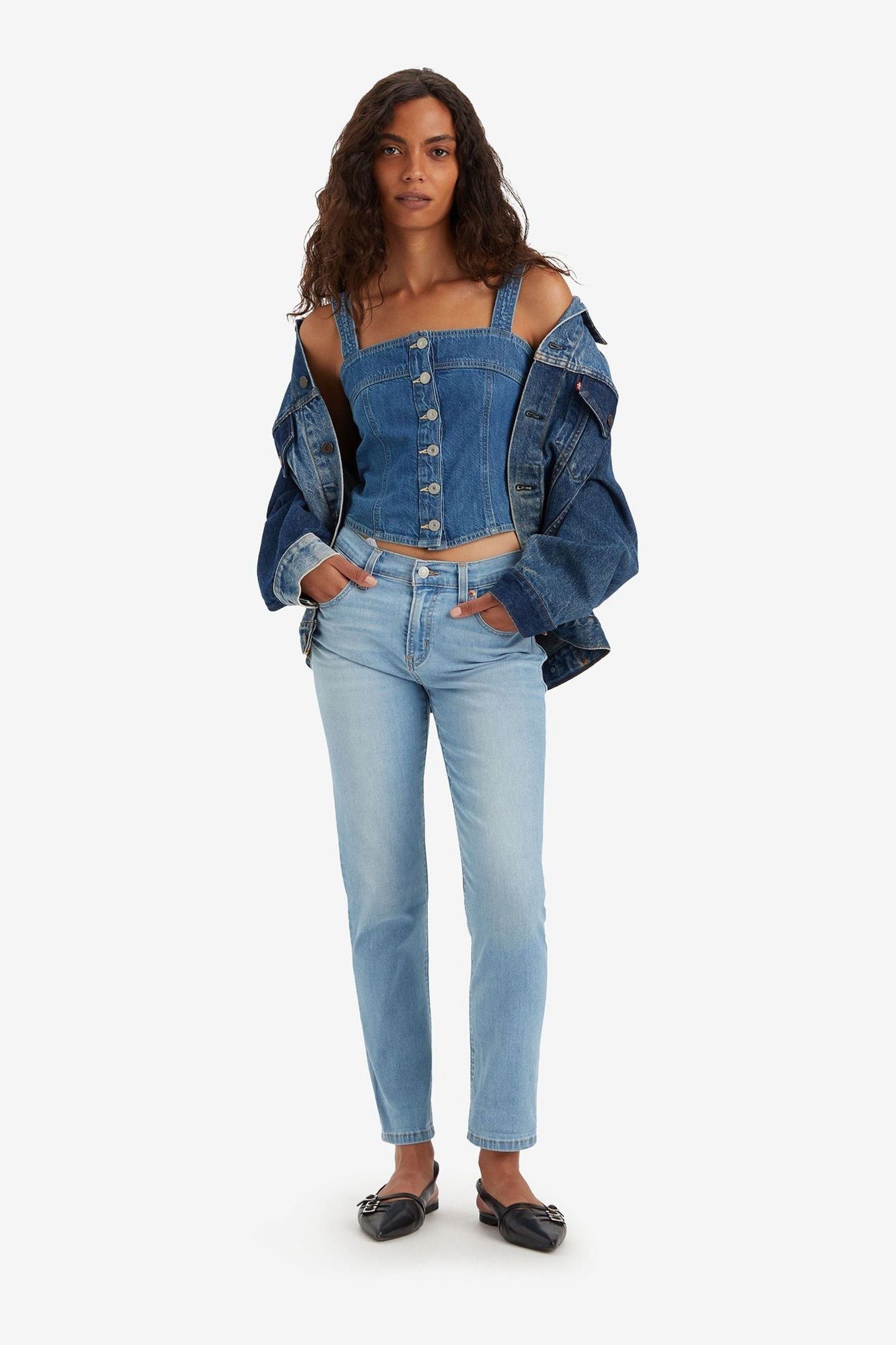 Buy Levi s Light Blue Performance Cool Mid Rise Boyfriend Jeans from Next Luxembourg