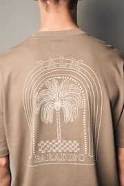 Stone Palm Back Print Beach Graphic T-Shirt - Image 5 of 8