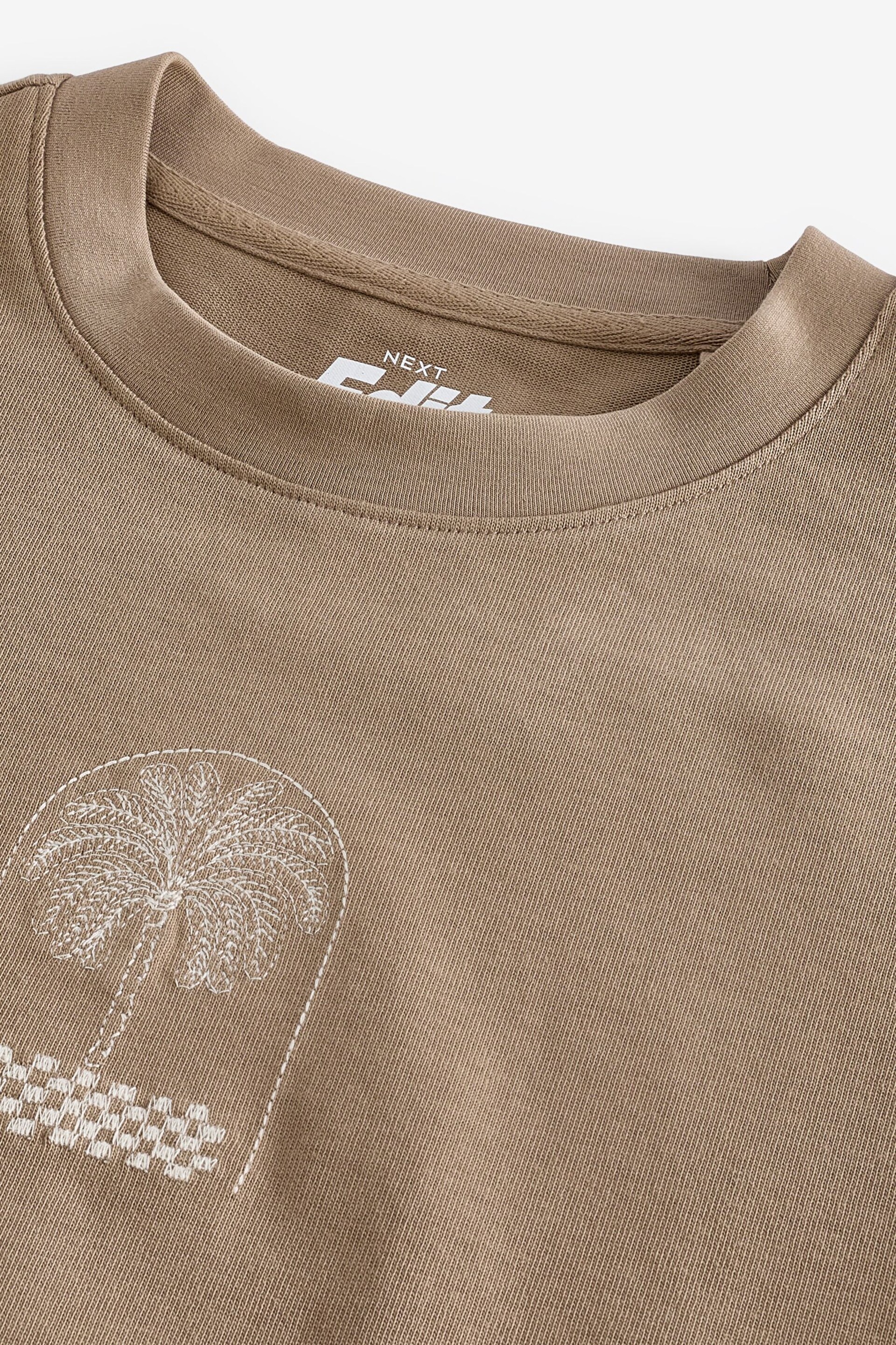 Stone Palm Back Print Beach Graphic T-Shirt - Image 7 of 8