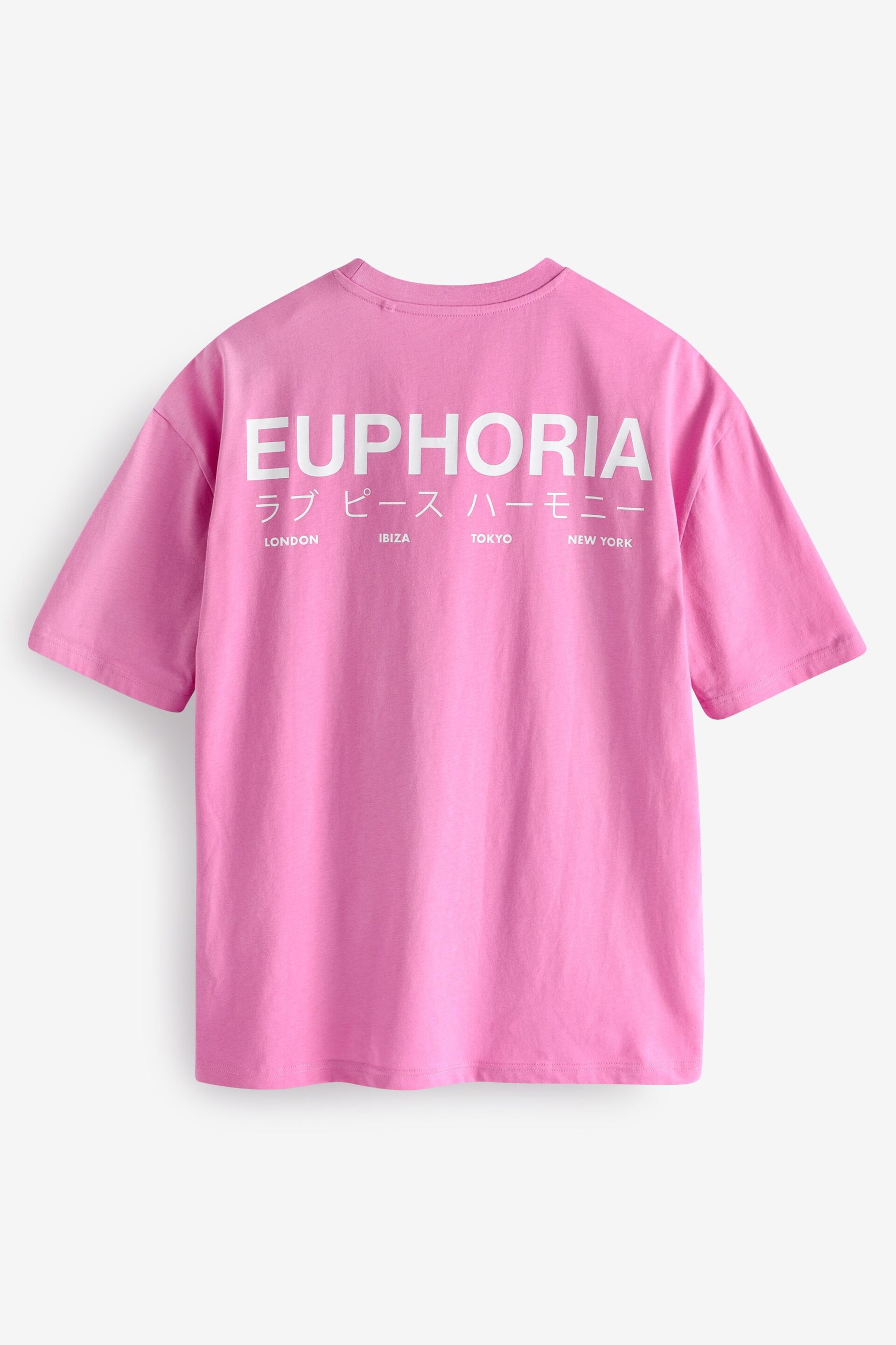 Pink Relaxed Fit Back Print Graphic T-Shirt - Image 7 of 9