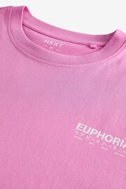 Pink Relaxed Fit Back Print Graphic T-Shirt - Image 9 of 9