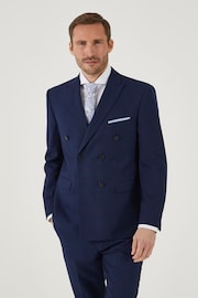 Skopes Blue Harcourt Double Breasted Tailored Fit Suit Jacket - Image 3 of 6