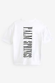 White Relaxed Fit Back Print Graphic T-Shirt - Image 3 of 9