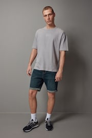 Light Grey Single Relaxed Fit Graphic Heavyweight T-Shirt - Image 2 of 5