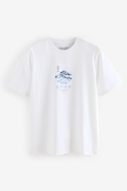White Hokusai Mountain Artist Licence T-Shirt - Image 6 of 9