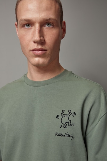 Green Keith Haring Artist Licence T-Shirt