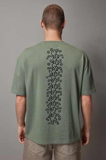 Green Keith Haring Artist Licence T-Shirt