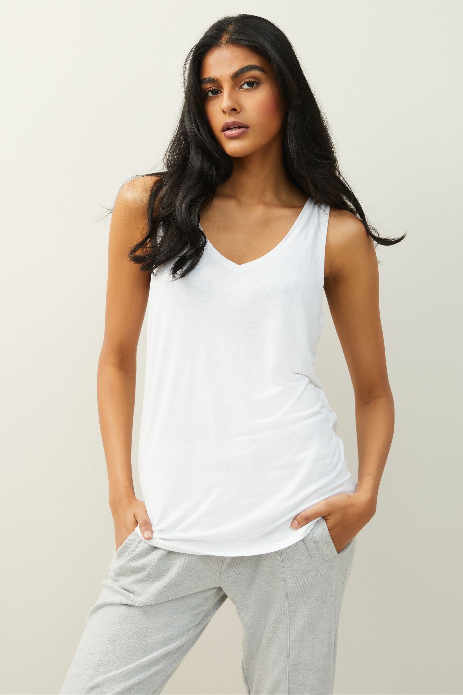 Ladies long vest tops uk shop