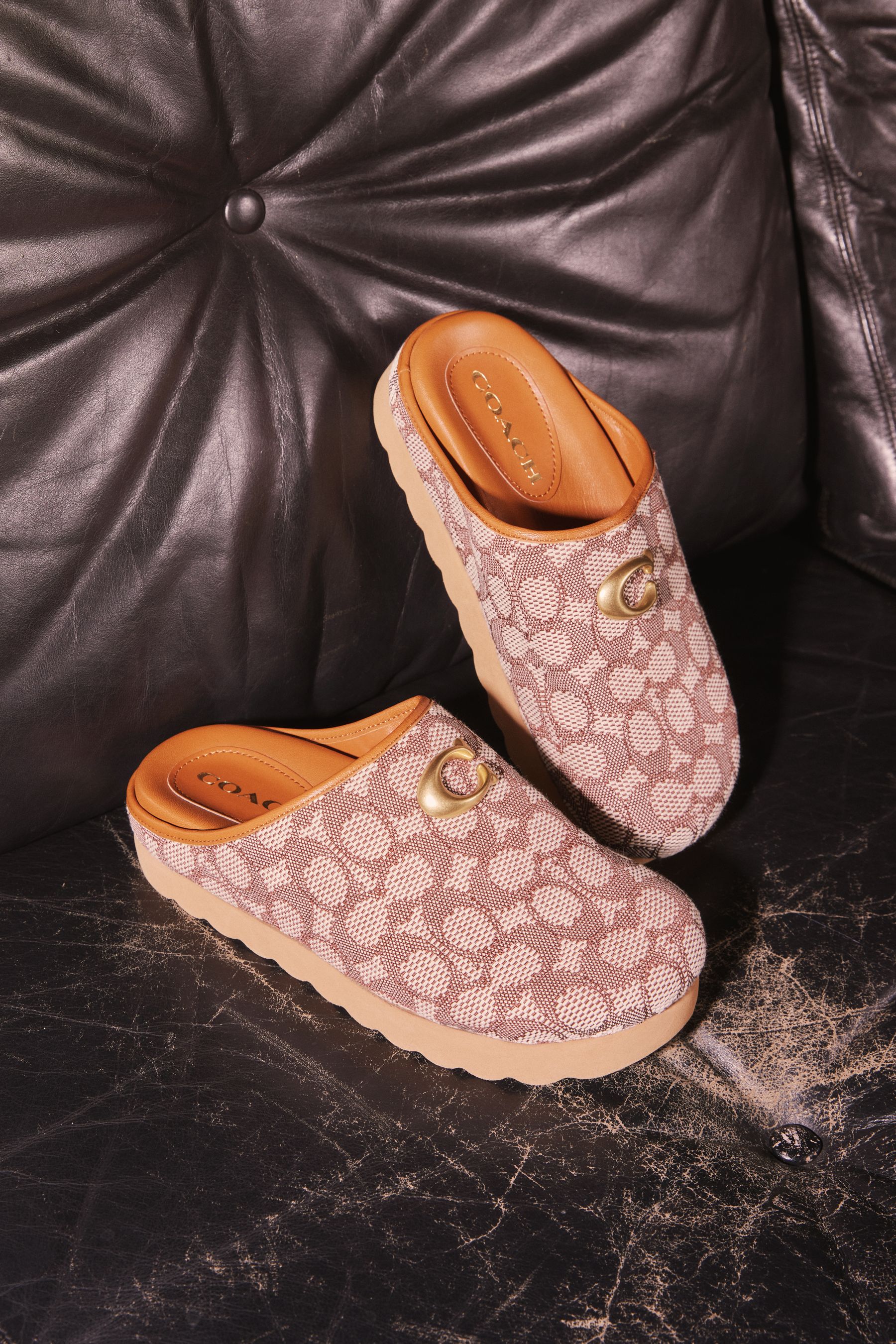 Coach slip on slippers on sale