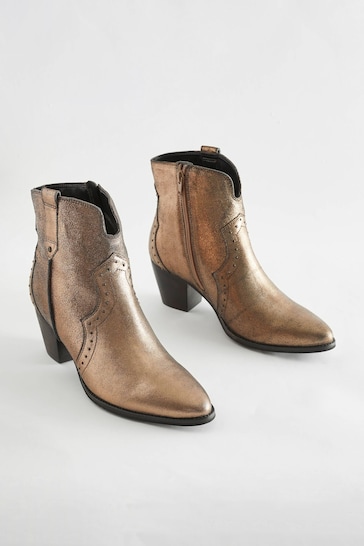 Metallic Extra Wide Fit Forever Comfort® Leather Cowboy/Western Boots