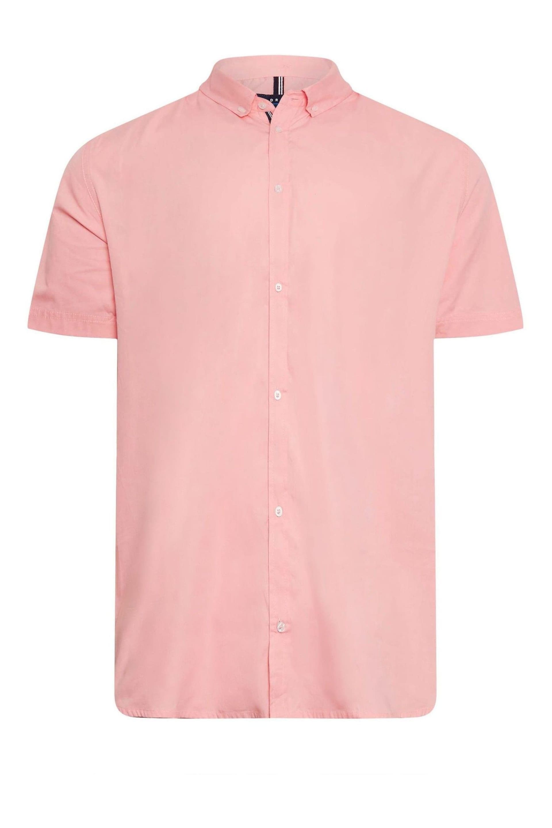 BadRhino Big & Tall Pink Short Sleeve Poplin Shirt - Image 2 of 3