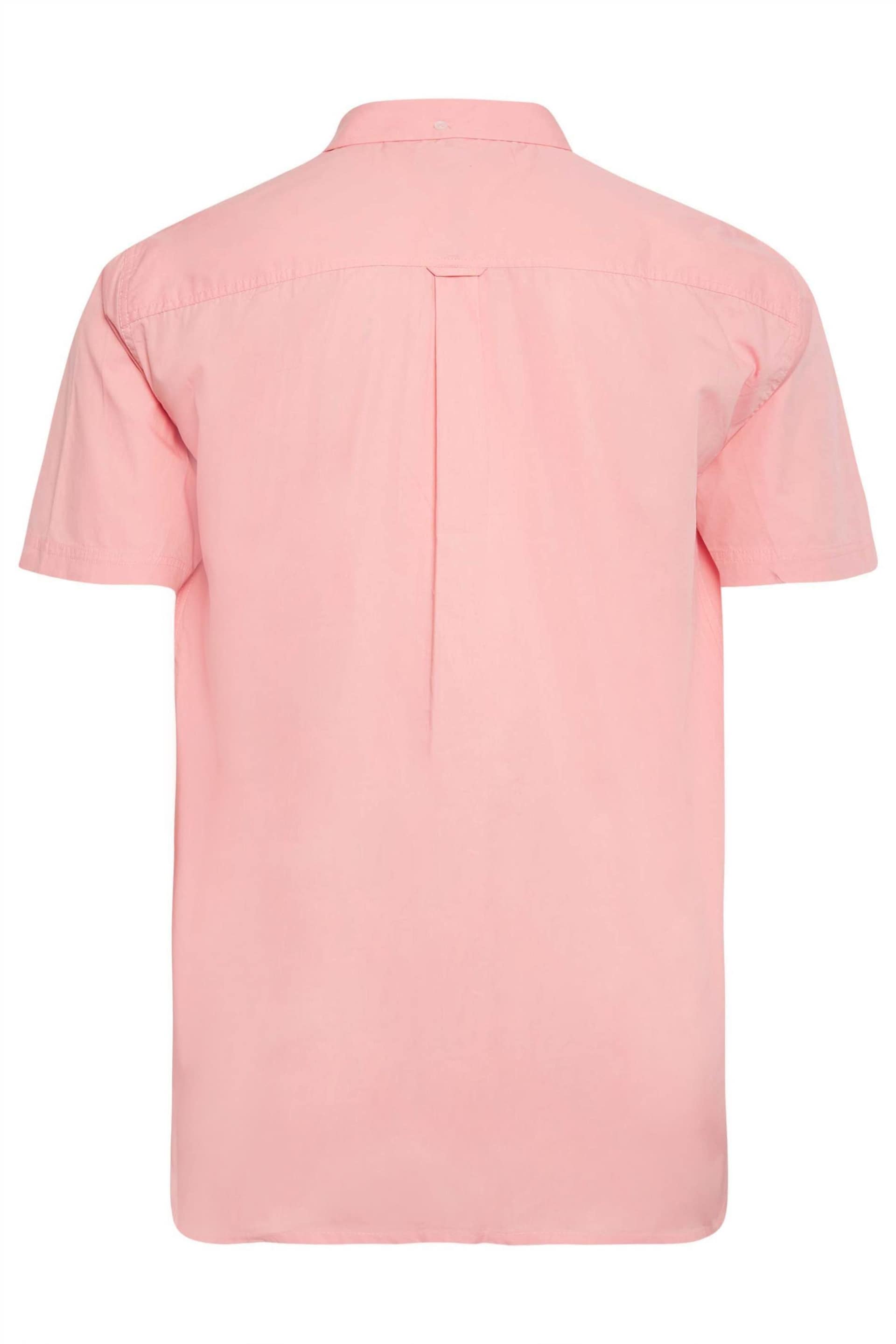 BadRhino Big & Tall Pink Short Sleeve Poplin Shirt - Image 3 of 3