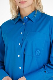 Tommy Hilfiger Blue Organic Cotton Loose Fit Shirt - Image 4 of 8