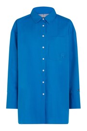 Tommy Hilfiger Blue Organic Cotton Loose Fit Shirt - Image 5 of 8