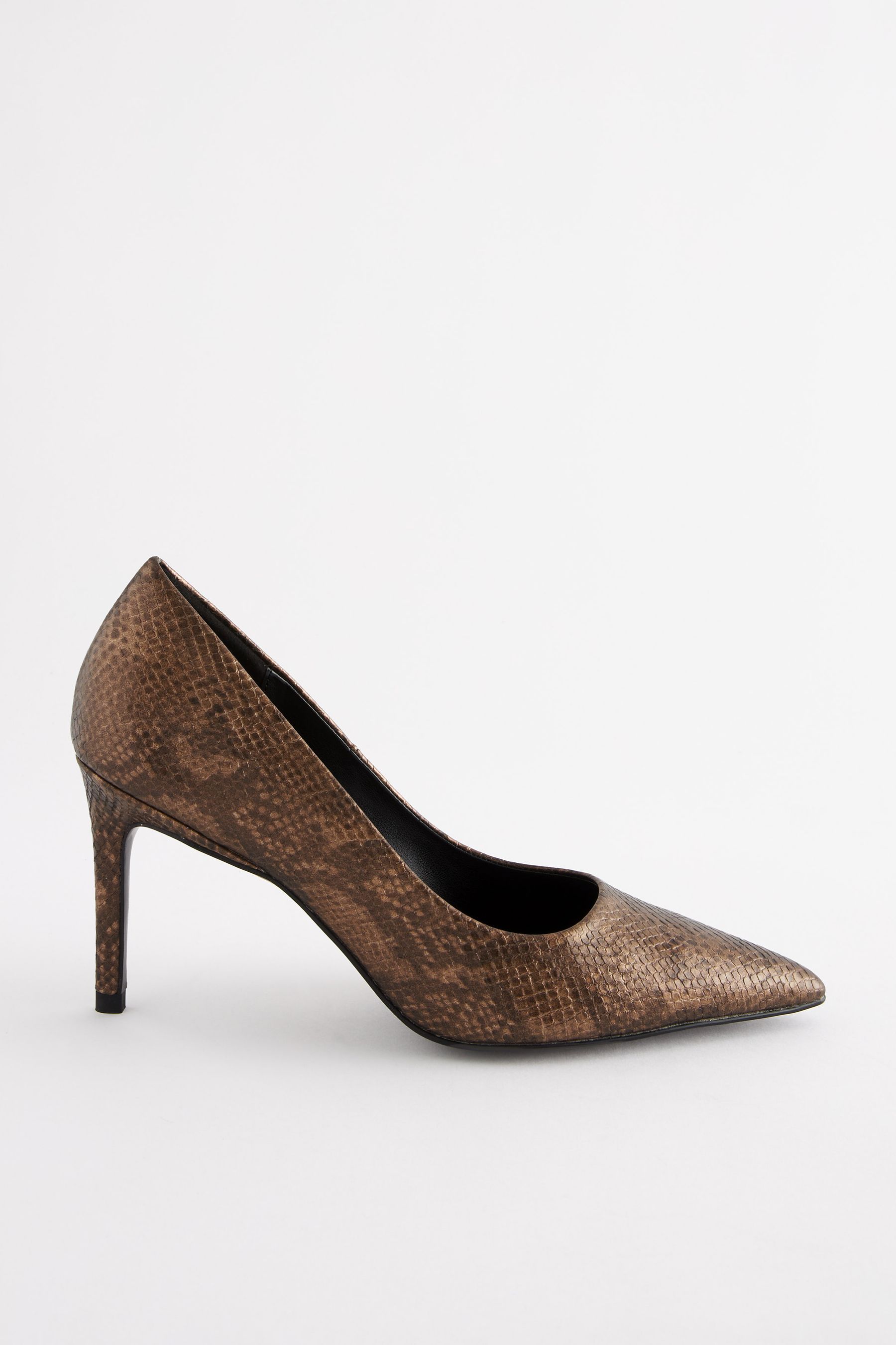 Buy Bronze Regular Wide Fit Forever Comfort Point Toe Mid Heel Court Shoes from Next Luxembourg