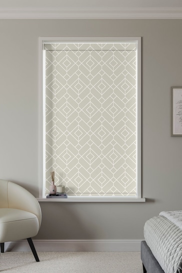 Natural Lattice Geo Made to Measure Roller Blind