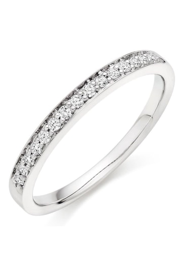 Beaverbrooks 9ct White Gold Diamond Half Eternity Ring