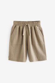 Taupe Brown Textured Jersey Shorts (3-16yrs) - Image 1 of 3