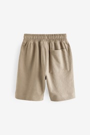 Taupe Brown Textured Jersey Shorts (3-16yrs) - Image 2 of 3