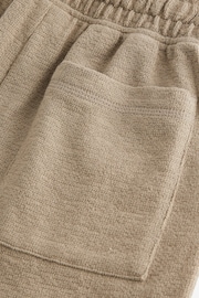Taupe Brown Textured Jersey Shorts (3-16yrs) - Image 3 of 3