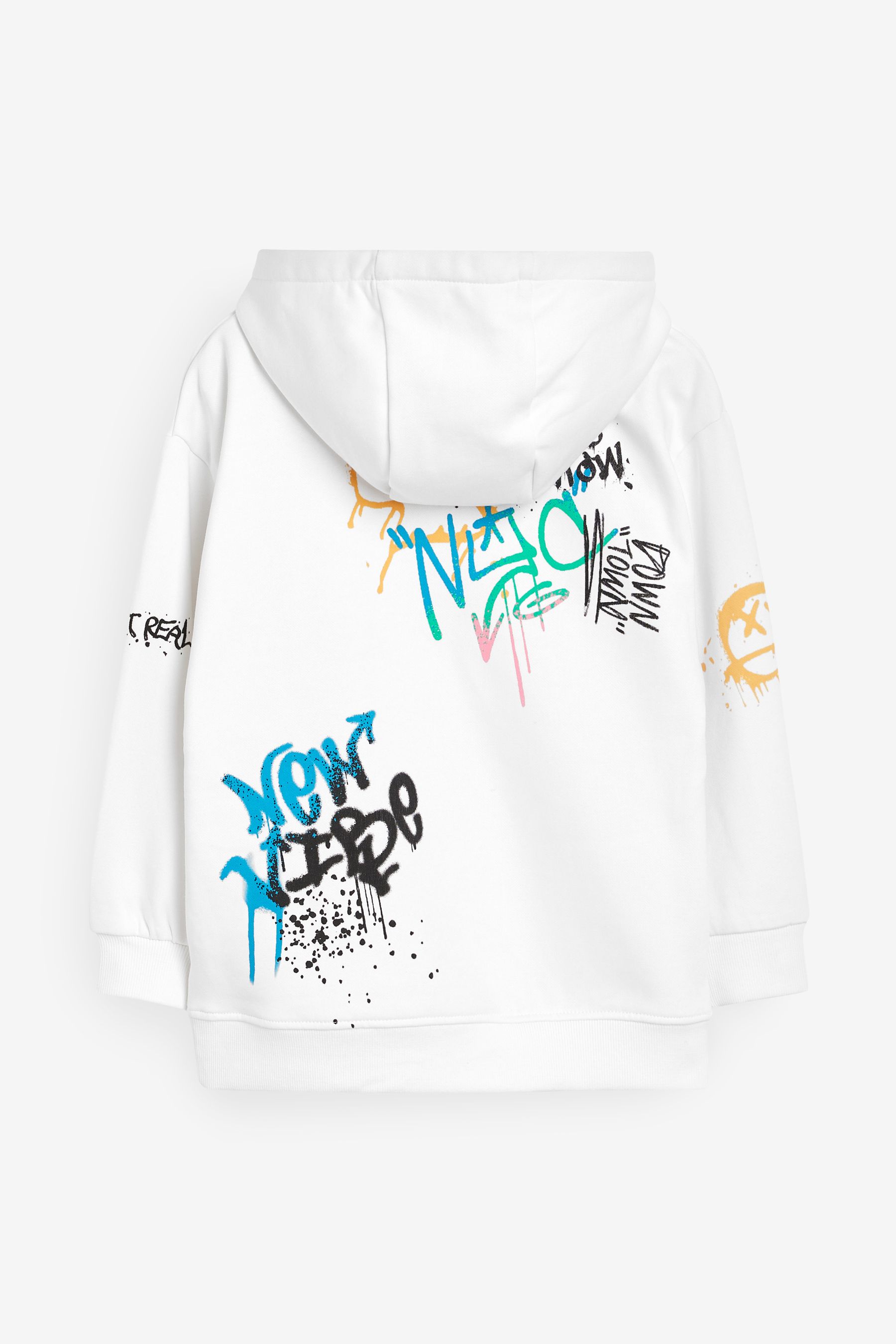 Graphic white hoodie hotsell
