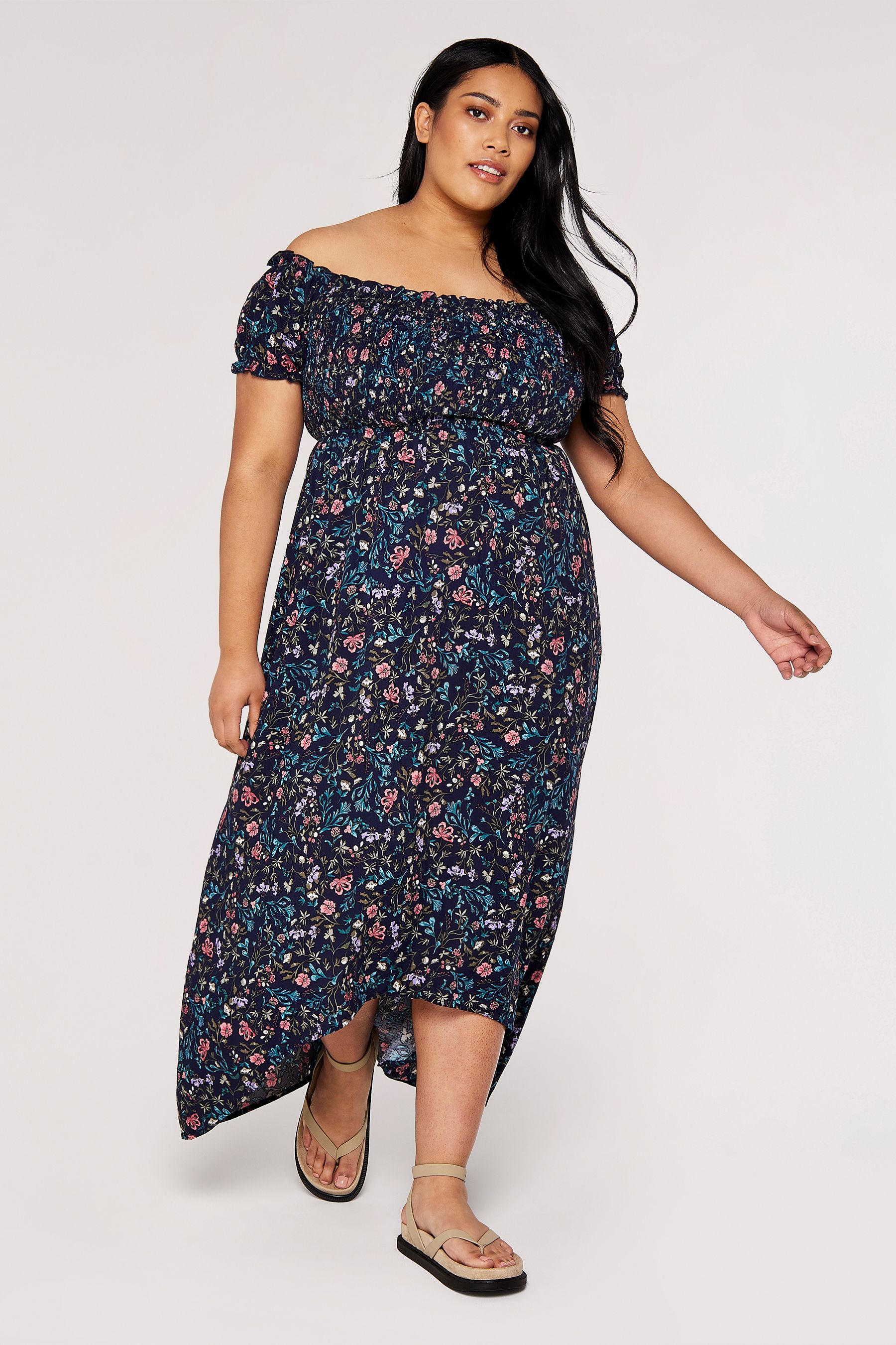 Apricot sales bardot dress