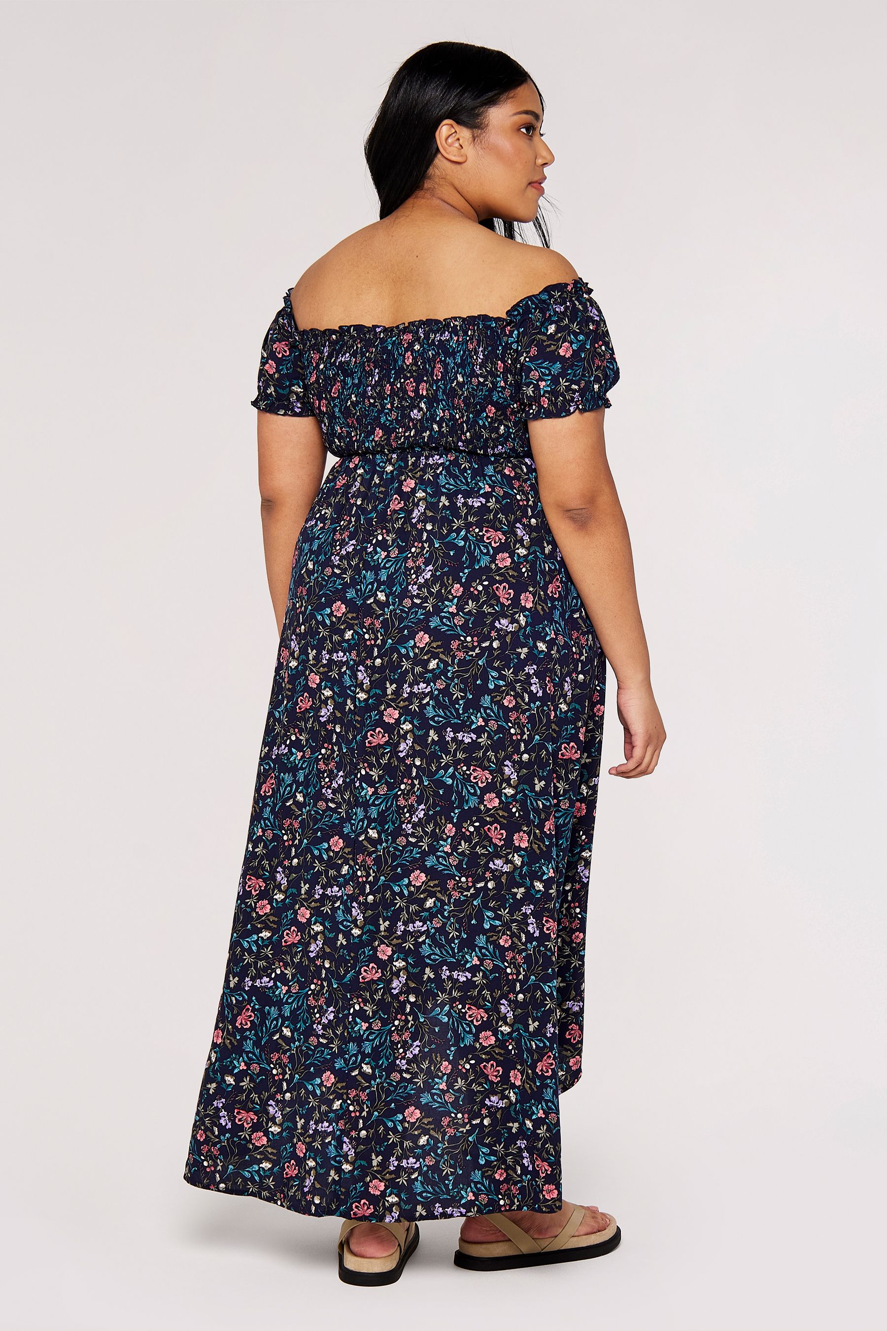 Apricot bardot top dress