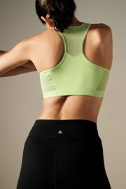 Lime Green Next Active Sports Reformer Non Pad Mesh Insert Bra - Image 3 of 7