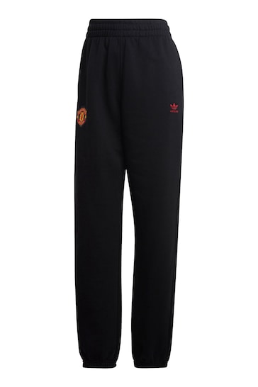 adidas Black Manchester United x Originals Essentials Joggers Womens