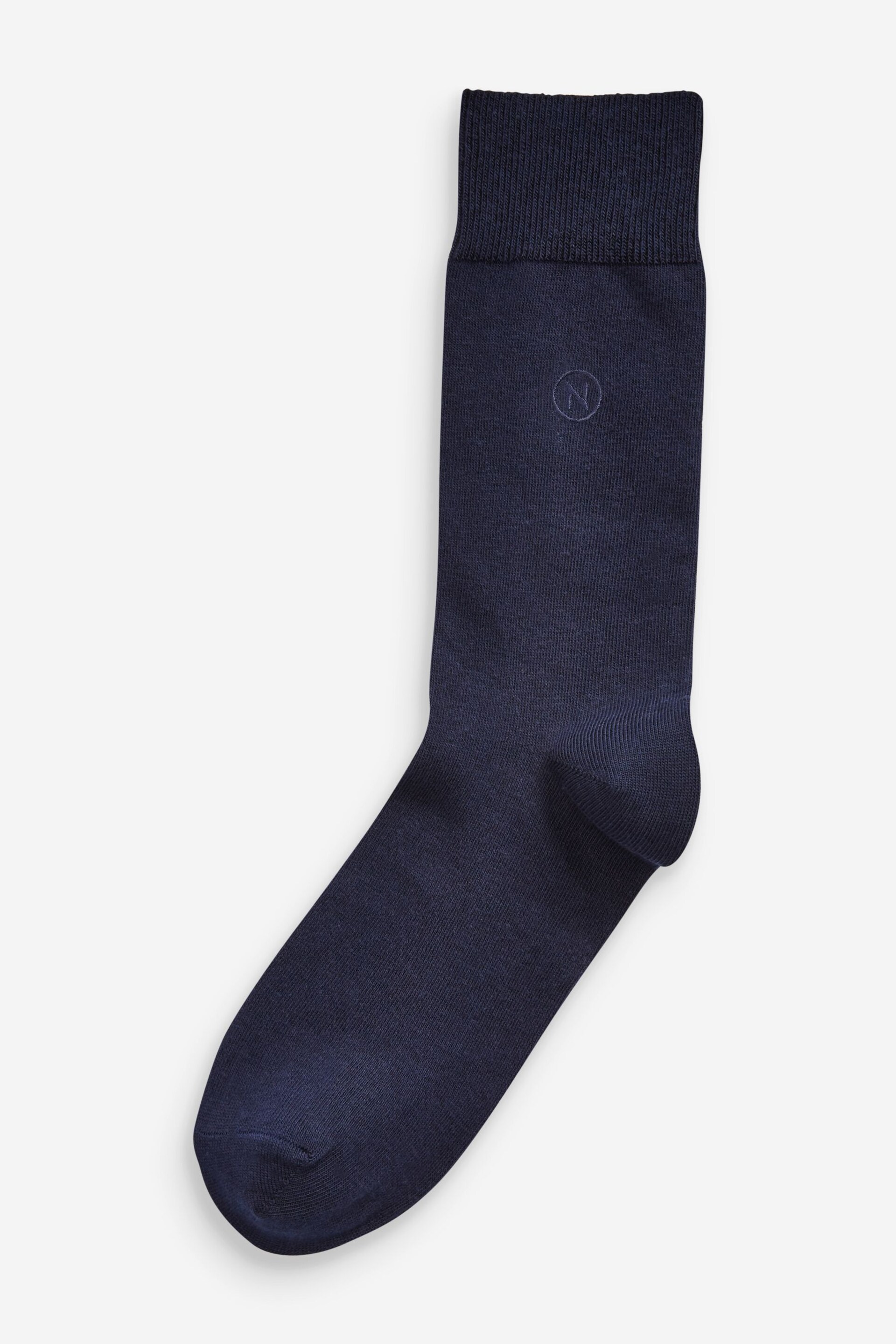 Navy Blue Logo 5 Pack Embroidered Lasting Fresh Socks - Image 3 of 4