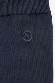 Navy Blue Logo 5 Pack Embroidered Lasting Fresh Socks - Image 4 of 4