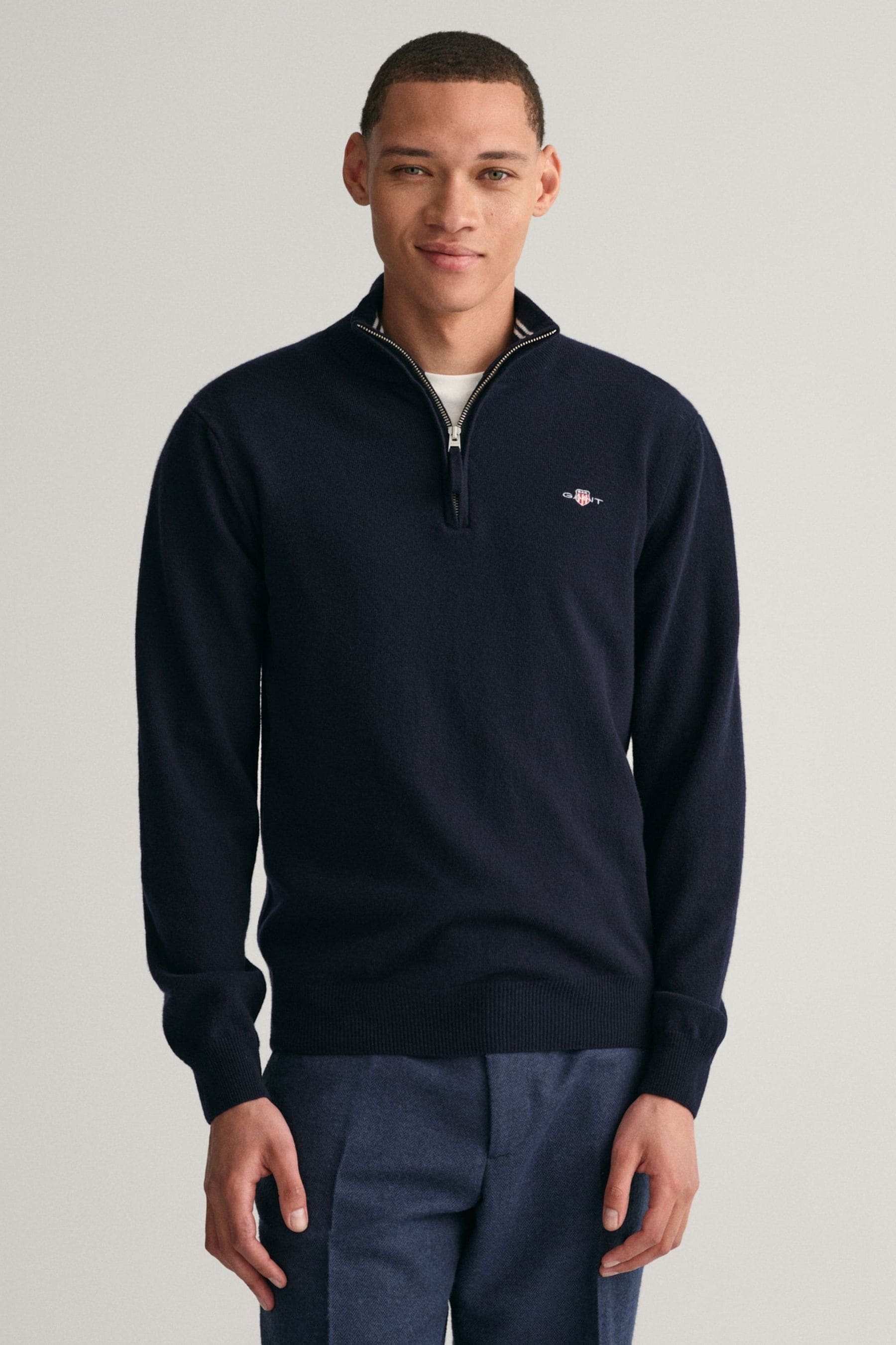 Gant lambswool half zip jumper 2025