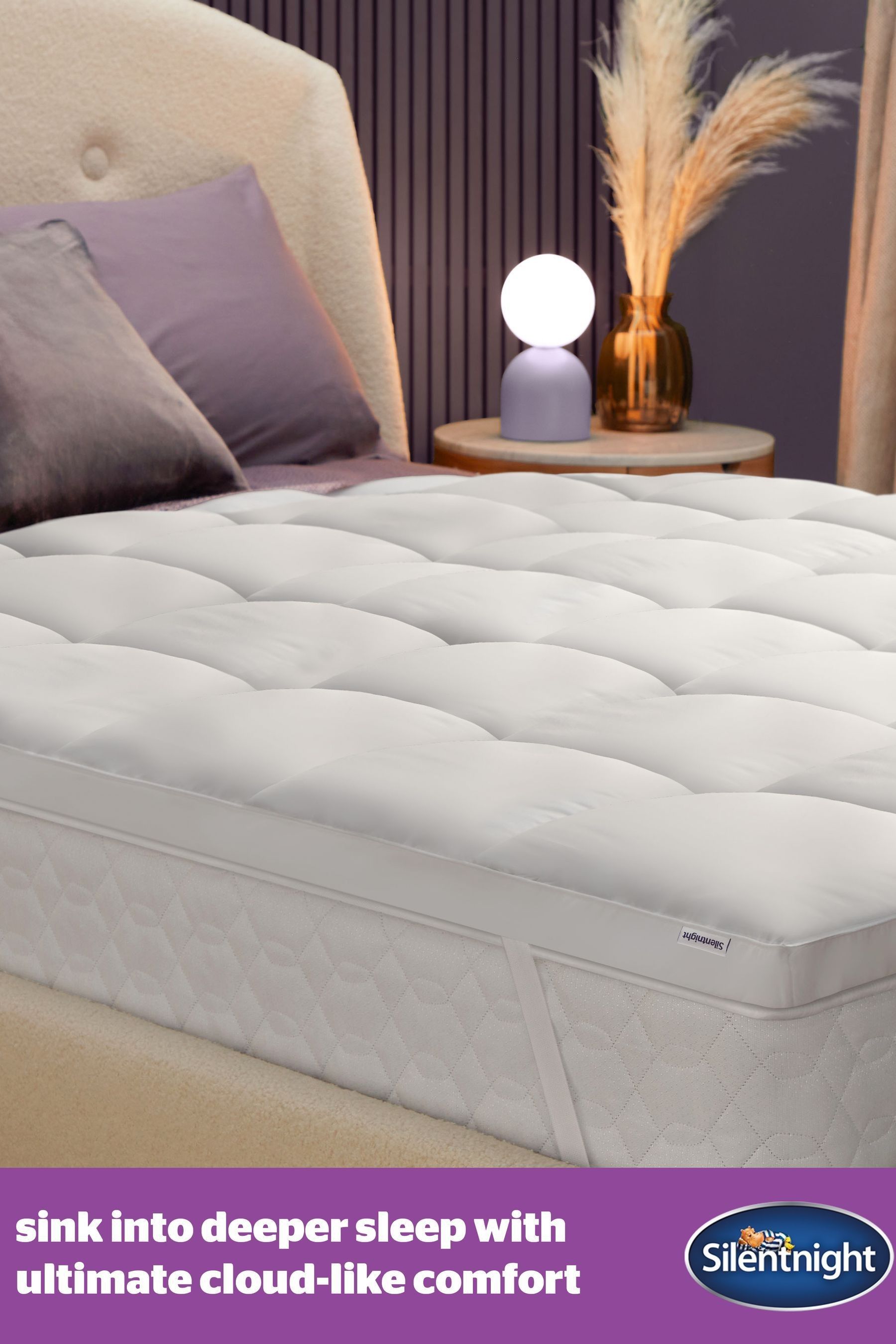 Buy Silentnight White Luxury Deep Sleep Mattress Topper from the