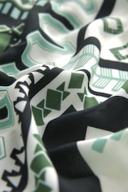 Green Tile Print Short Kimono Cover-Up - Image 6 of 6
