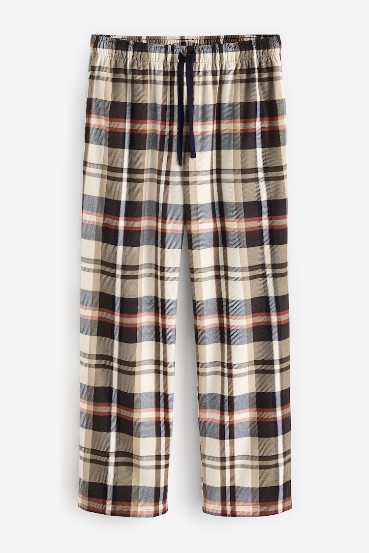 Orange/Neutral Check Motionflex Cosy 100% Cotton Pyjamas Set - Image 8 of 8