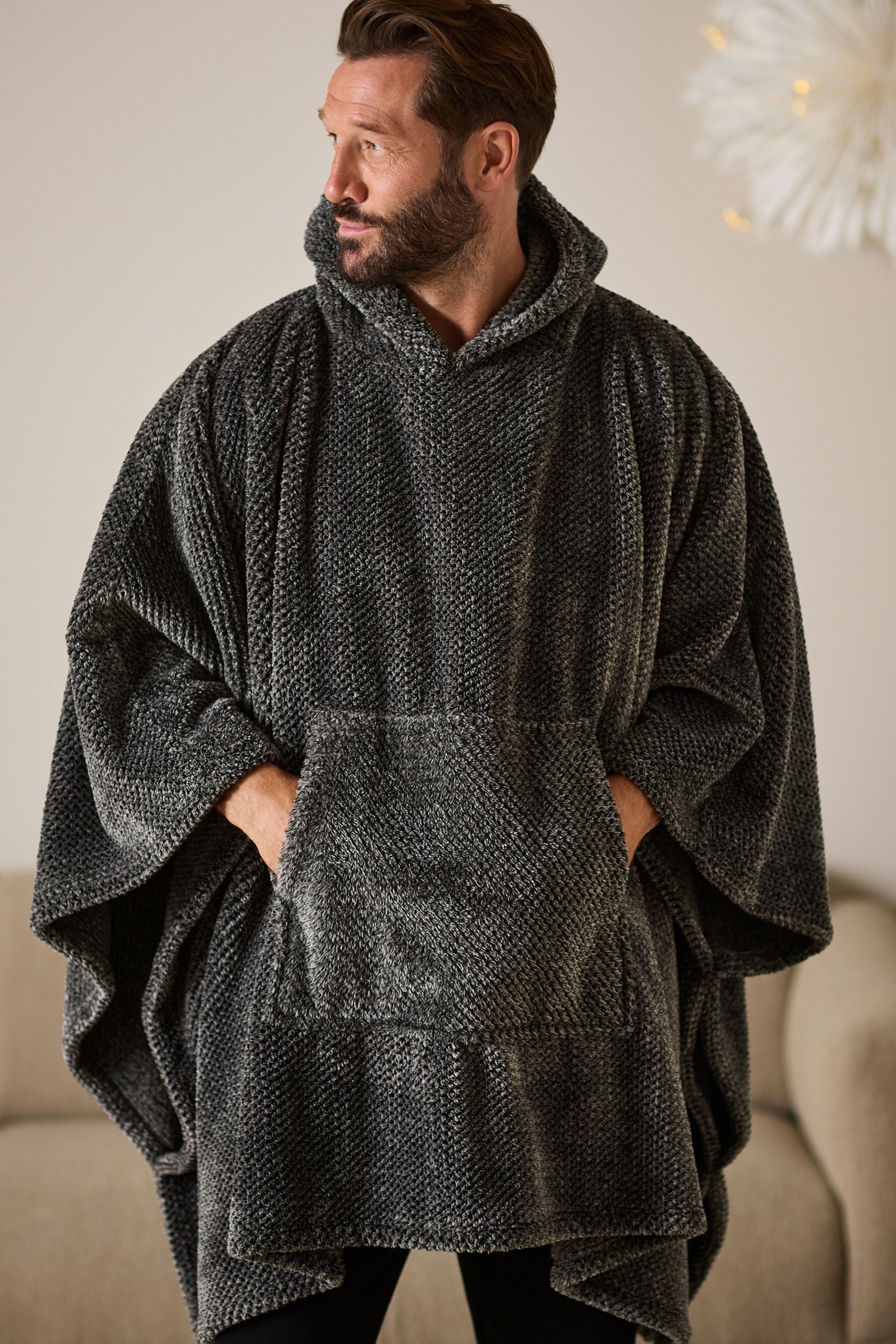 Buy Grey Oversized Supersoft Hoodie from Next Luxembourg