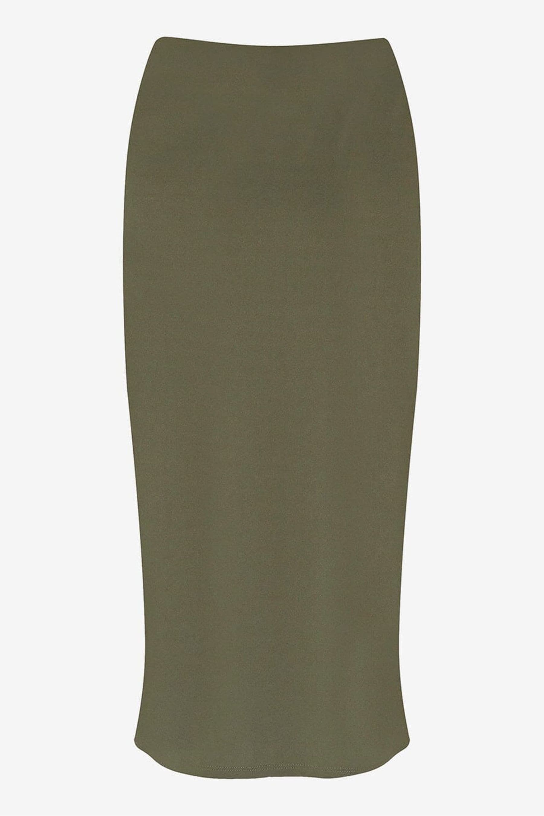 Khaki velvet pencil skirt 2025