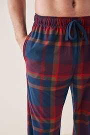 Navy Blue/Red Check Motionflex Cosy Pyjama Bottoms - Image 4 of 7