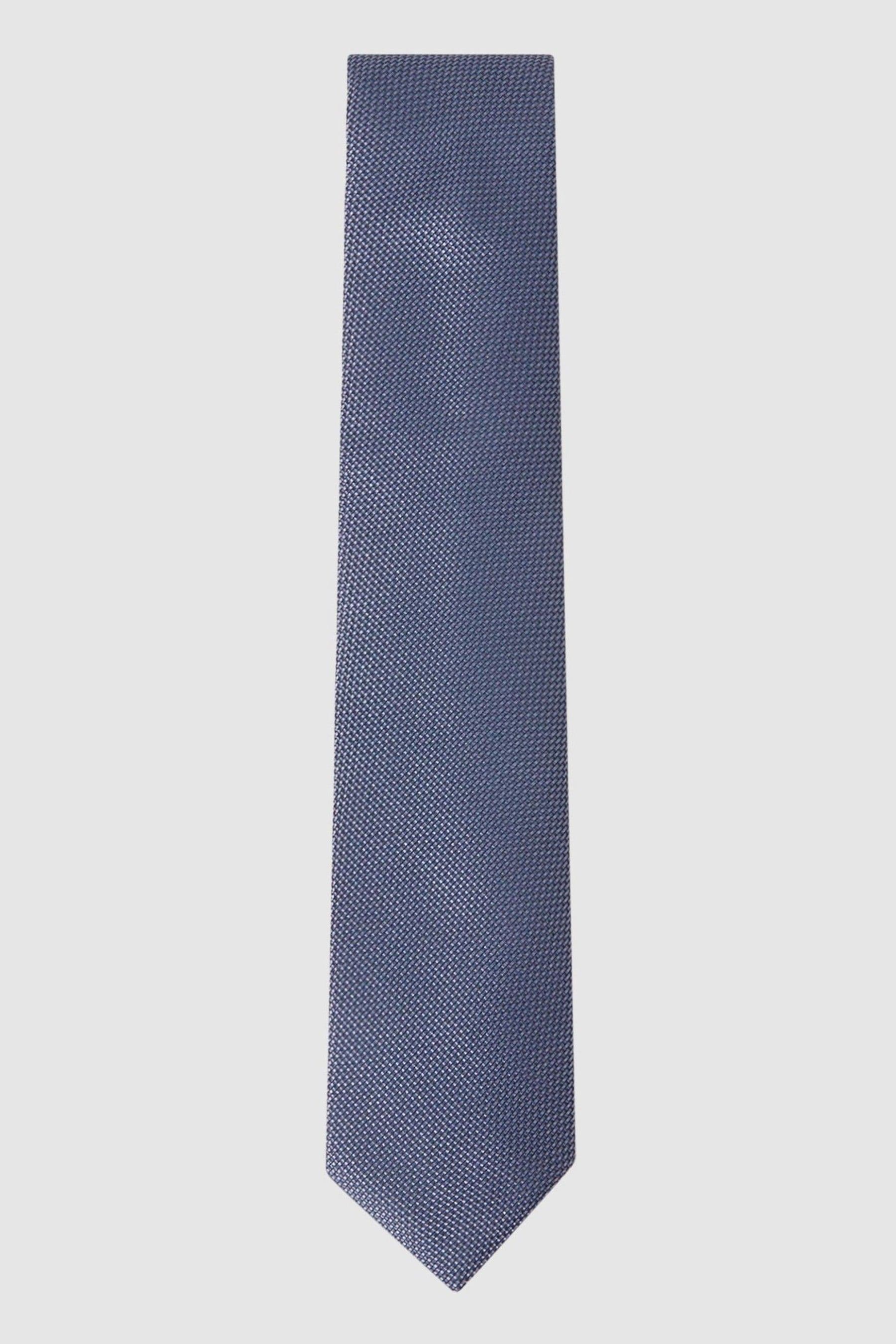 Buy Reiss Airforce Blue Ceremony Textured Silk Blend Tie from the Next UK online shop