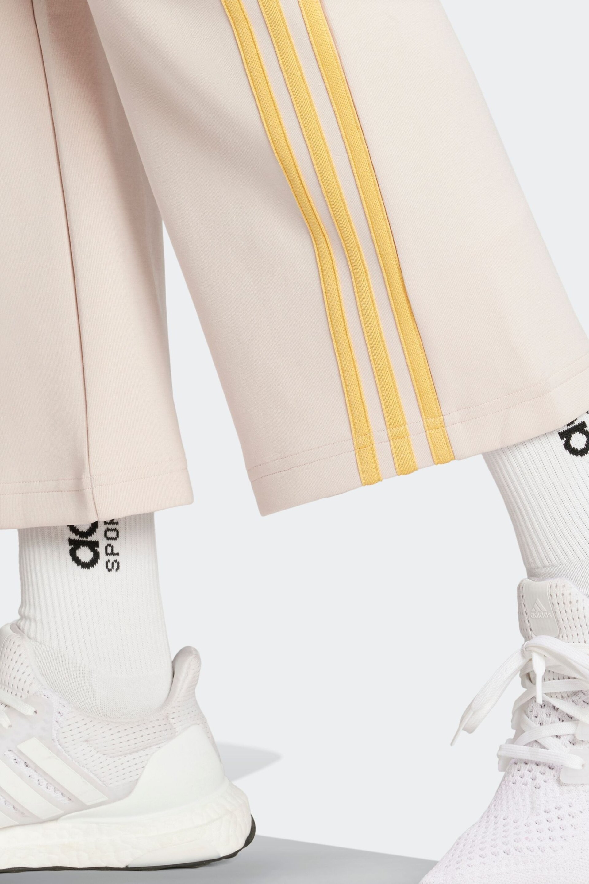 adidas Natural Sportswear Future Icons 3-Stripes Open Hem Joggers - Image 5 of 6