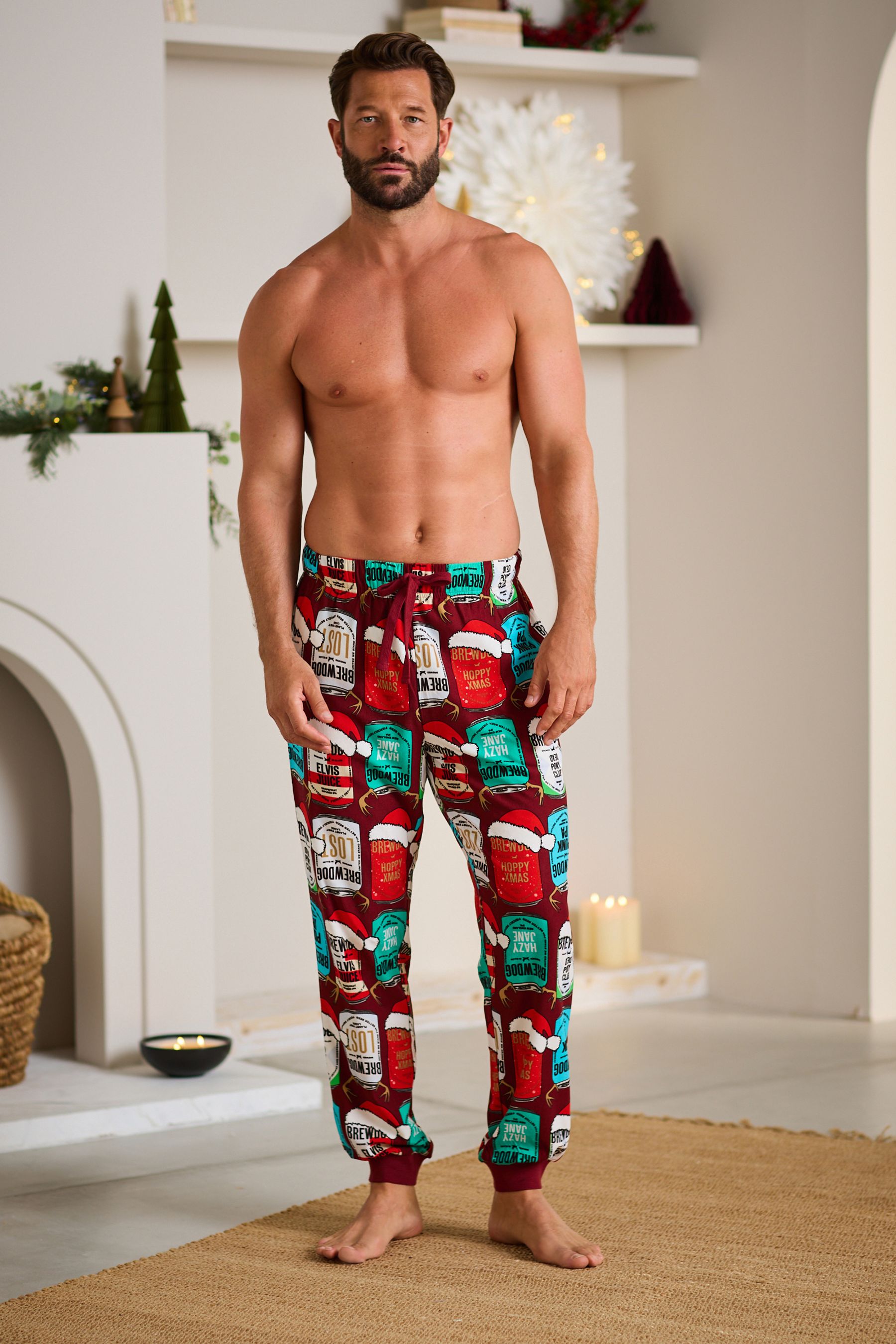 Buy Red Brewdog Christmas License Pyjama Bottoms from the Next UK online shop