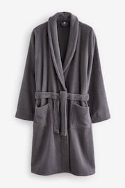 Charcoal Grey Signature Pure Cotton Towelling Dressing Gown - Image 1 of 2