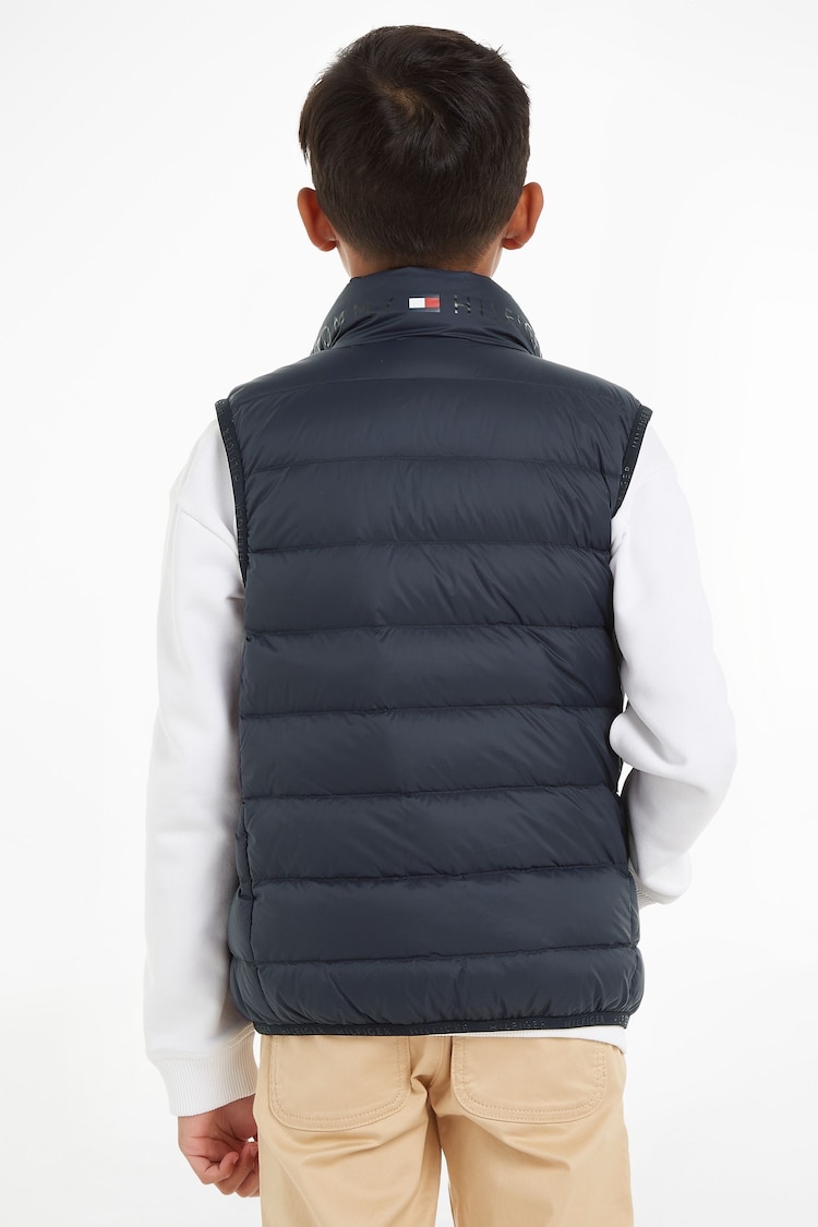 Tommy Hilfiger Blue Unisex Kids Essential Lightweight Down Gilet - Image 2 of 7