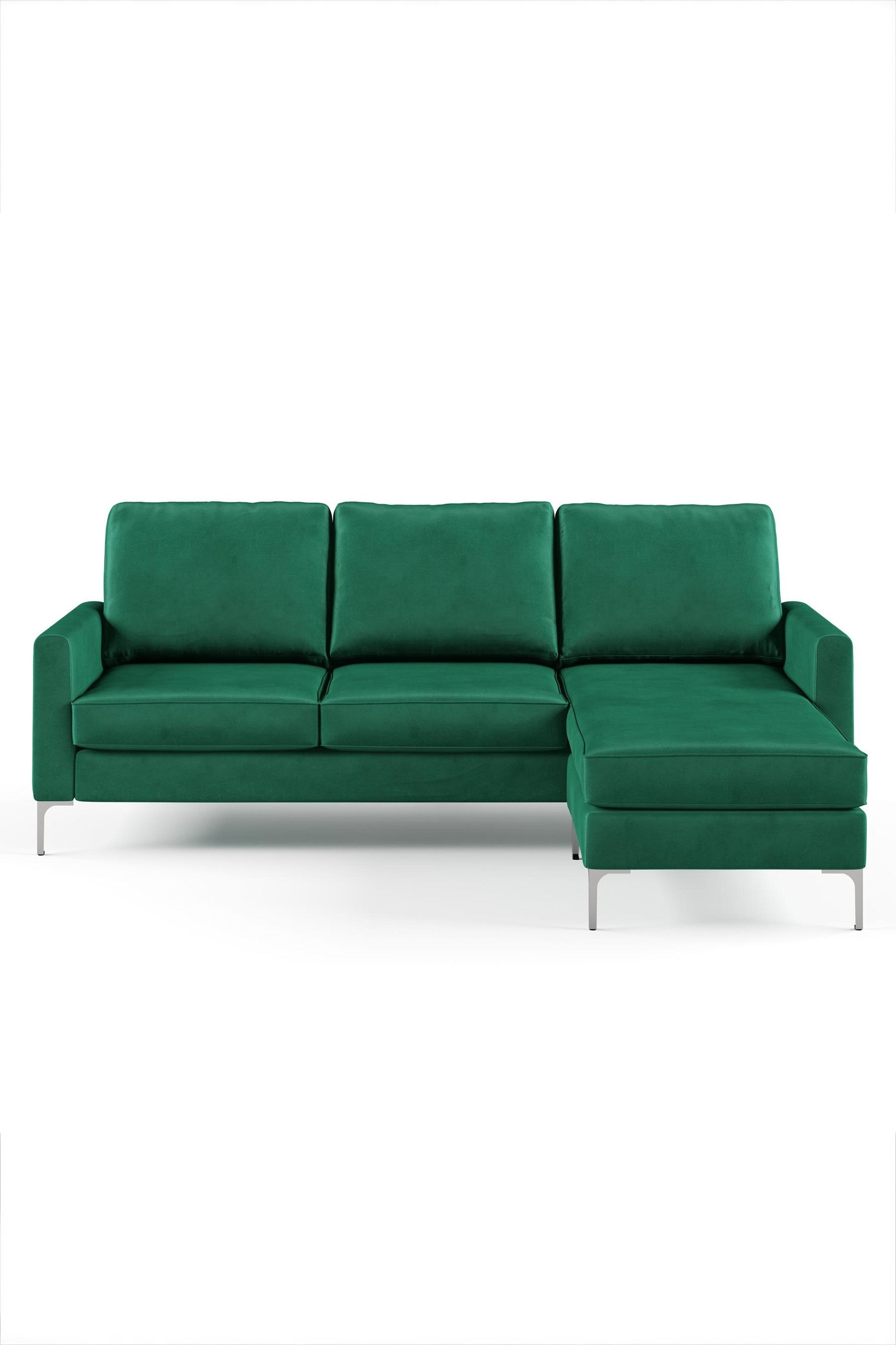 Novogratz chapman sectional sofa deals with chrome legs