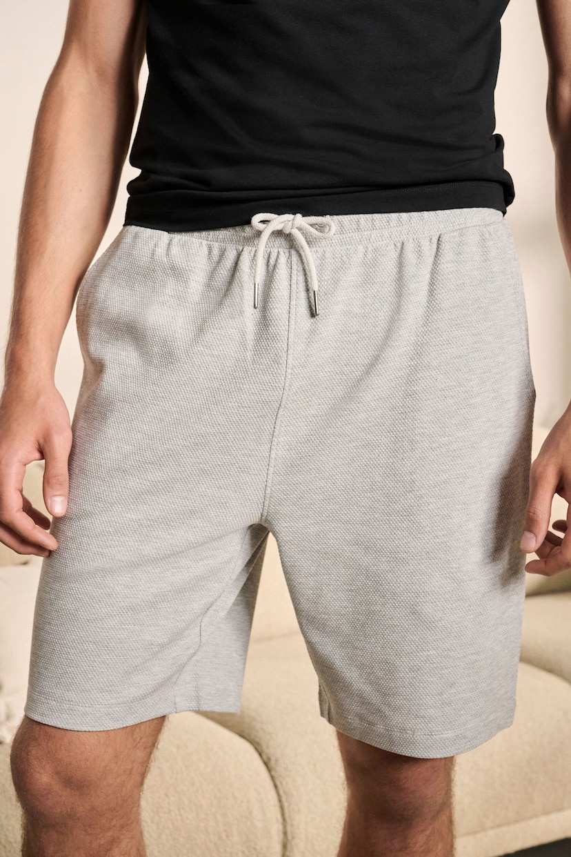 Grey Texture Lightweight Shorts - Image 1 of 6
