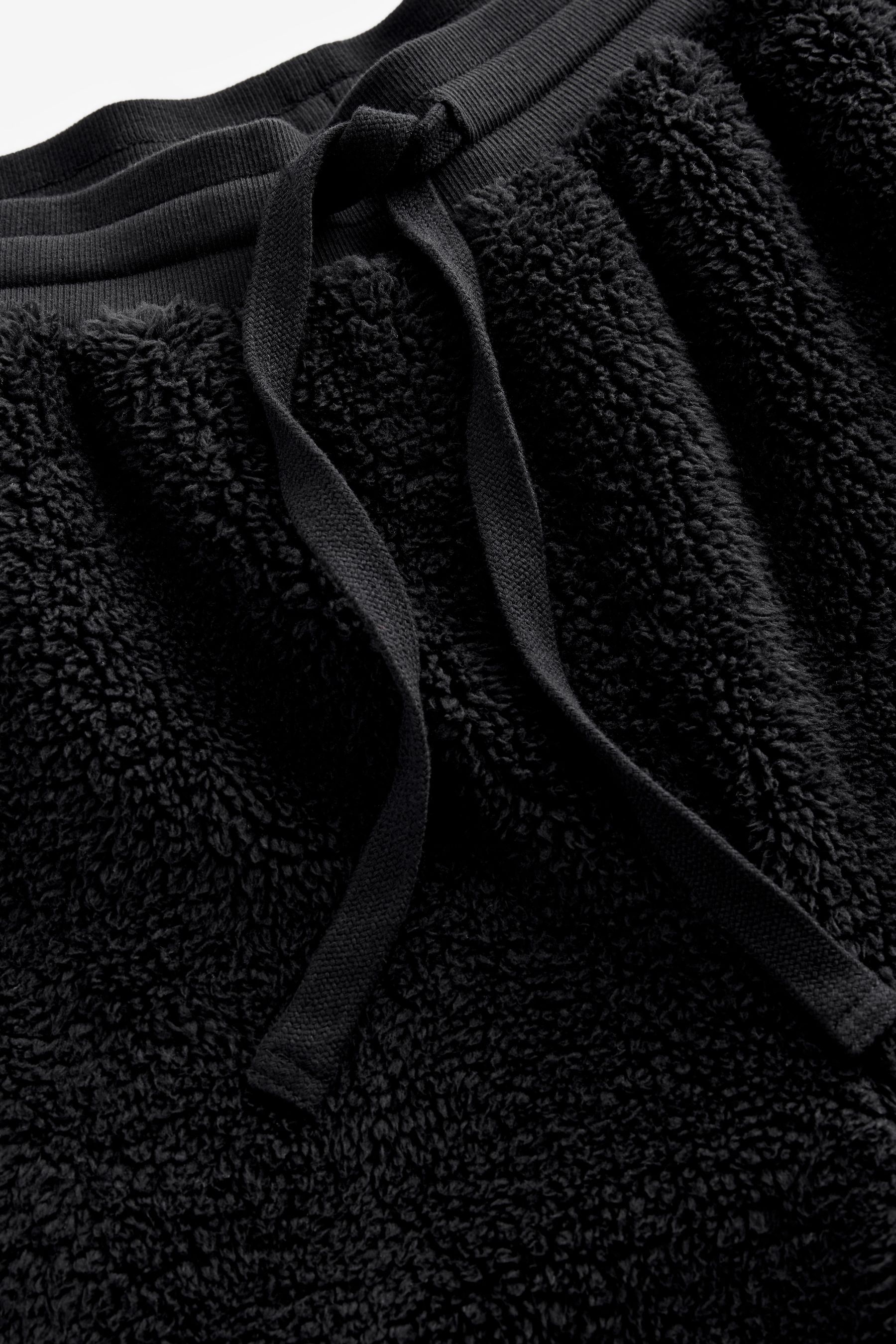 Black Fleece Borg Cuffed Joggers