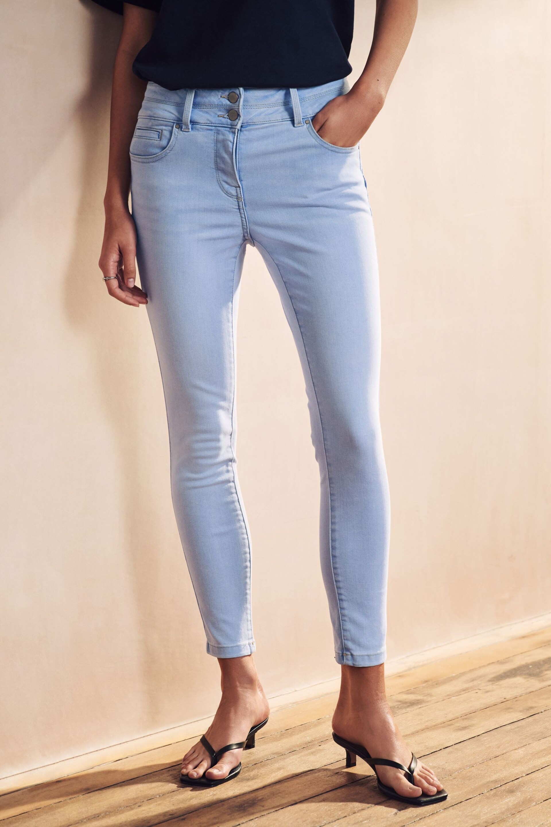 Bleach Blue Lift Slim And Shape Skinny Jeans - Image 3 of 8