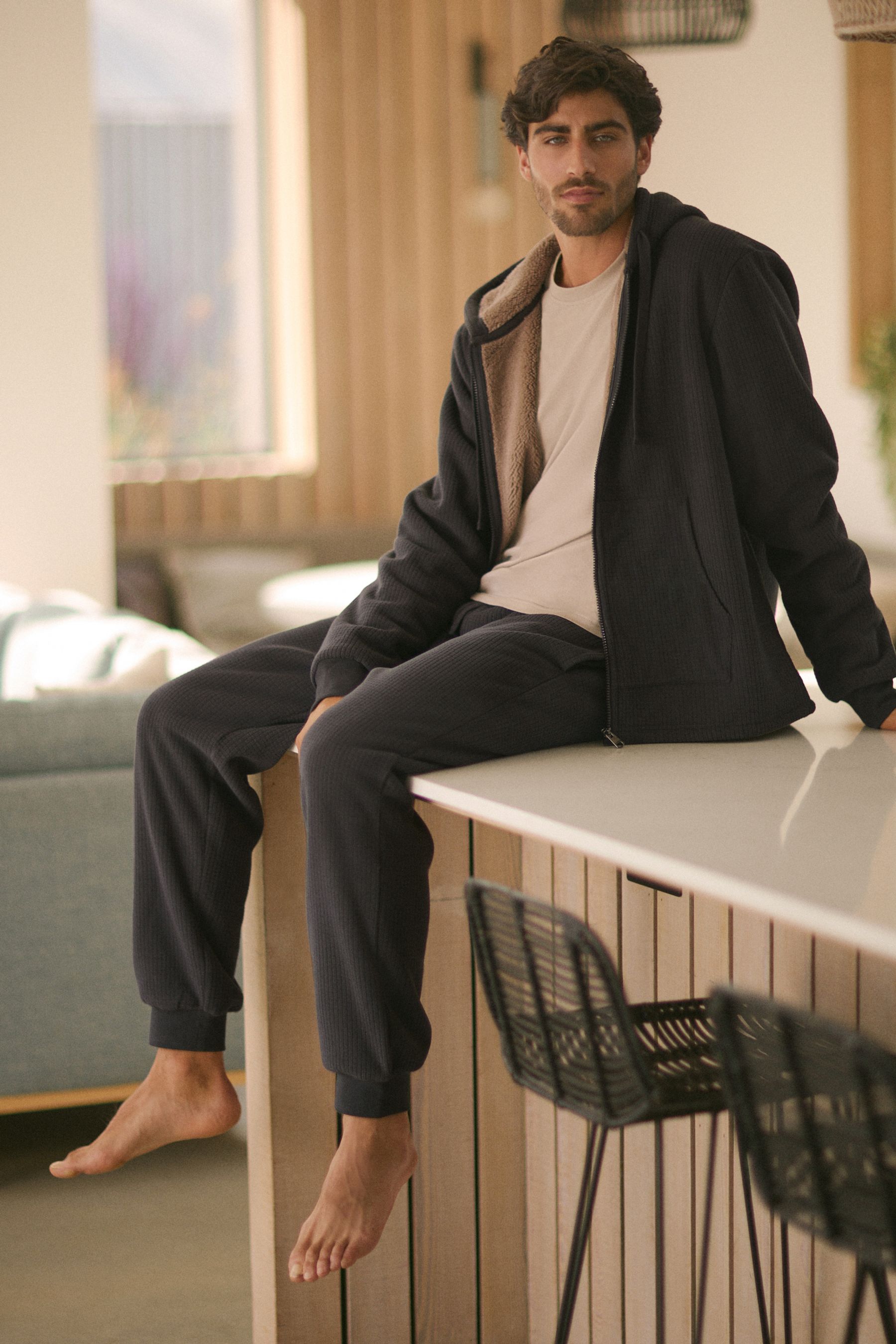 Borg lined joggers best sale